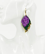 Load image into Gallery viewer, Mardi Gras Themed Earrings - E19-3811