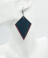 Load image into Gallery viewer, Red and Black Fine Glitter Earrings - E19-419