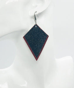 Red and Black Fine Glitter Earrings - E19-419