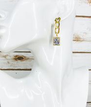 Load image into Gallery viewer, CZ and Chain Stud Earrings - E19-4220