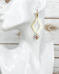 Crystal & Marquise Pendant Earrings - E19-4281