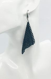 Black Chainmail Earrings - E19-428