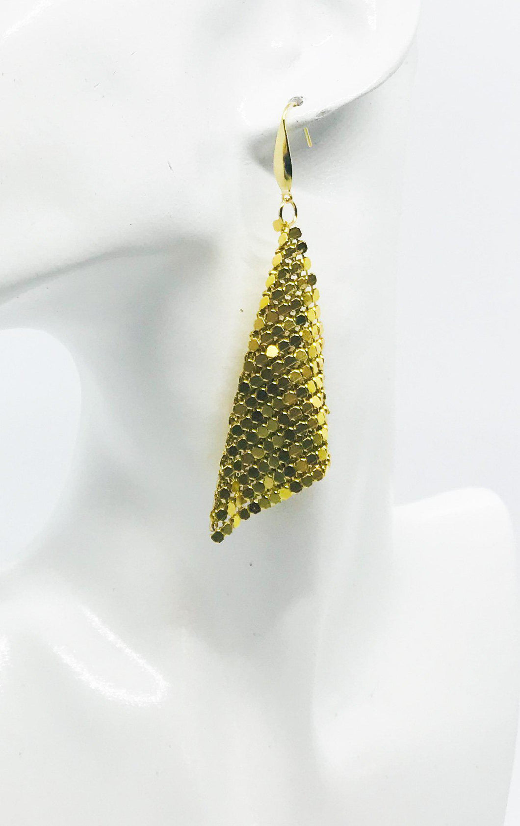 Gold Chainmail Earrings - E19-430