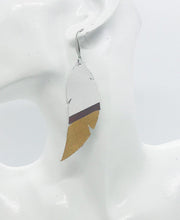 Load image into Gallery viewer, Painted White Leather Earrings - E19-437