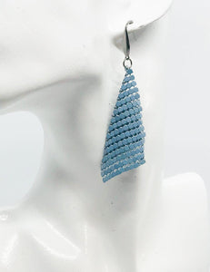Light Turquoise Chainmail Earrings - E19-446