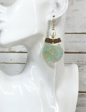 Load image into Gallery viewer, Pearl &amp; Tortoise Pendant Earrings - E19-4472