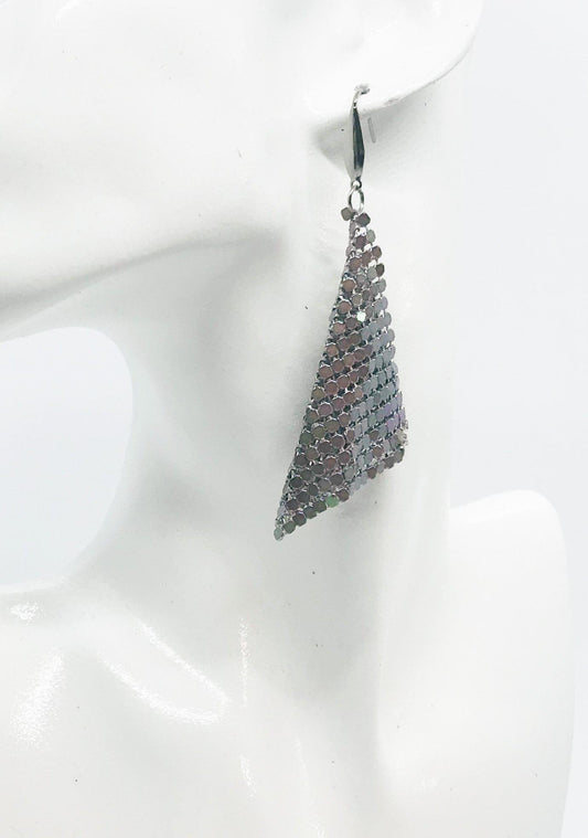 Purple Rainbow Chainmail Earrings - E19-448