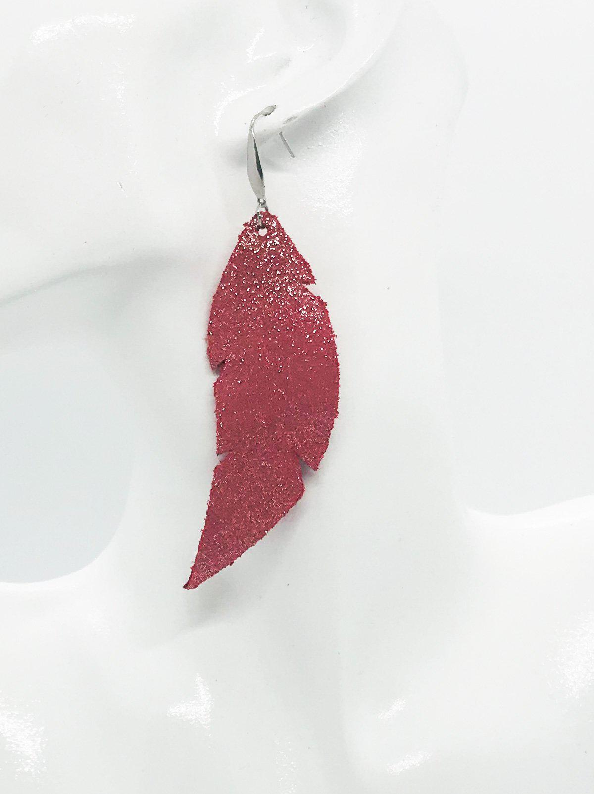 Coral Leather Earrings - E19-507