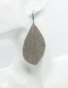 Pink Metallic Leather Earrings - E19-508
