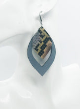 Load image into Gallery viewer, Layered Genuine Leather Earrings - E19-510
