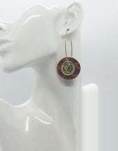 Load image into Gallery viewer, Burnt Orange Snake Skin Leather Earrings - E19-637