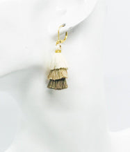 Load image into Gallery viewer, Tri-Colored Tassel Earrings - E19-650