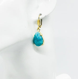 Genuine Gemstone Drop Earrings - E19-662
