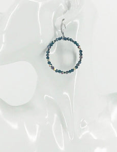Glass Bead Hoop Earrings - E19-669