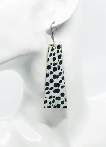 Black Cheetah Genuine Cork Leather Earrings - E19-686