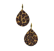 Load image into Gallery viewer, Baby Cheetah Cork Leather Earrings - E19-687