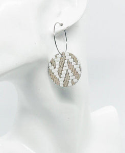 Genuine Leather Hoop Earrings - E19-699