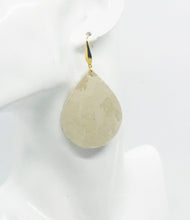 Load image into Gallery viewer, Gold On Beige Metallic Camo Leather Earrings - E19-712