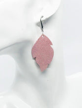 Load image into Gallery viewer, Silver on Pink Genuine Leather Earrings - E19-721