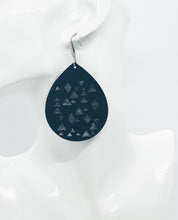 Load image into Gallery viewer, Genuine Black Leather Earrings - E19-772