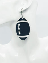 Load image into Gallery viewer, Genuine Brown Leather Football Earrings - E19-777
