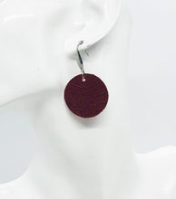 Load image into Gallery viewer, Red Embossed Leather Earrings - E19-908