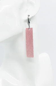 Genuine Pink Leather Earrings - E19-921