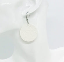 Load image into Gallery viewer, White Embossed Leather Earrings - E19-935