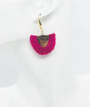 Load image into Gallery viewer, Violet Red Fan Shaped Tassel Earrings - E19-962
