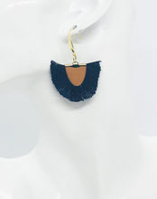 Load image into Gallery viewer, Blue Fan Shaped Tassel Earrings - E19-963