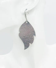 Load image into Gallery viewer, Metallic Silver Leather Earrings - E19-967