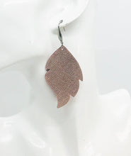 Load image into Gallery viewer, Rose Gold Leather Earrings - E19-972