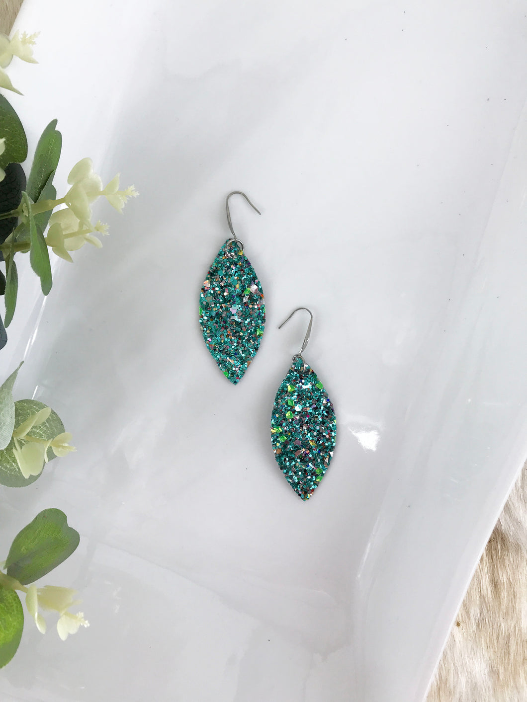 Medium Chunky Glitter Earrings - E482