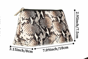 Medium Size Snake Print Cosmetic Bag - HB120