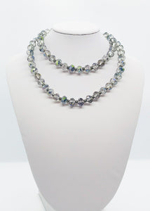 28" Iridescent Glass Bead Necklace - N186