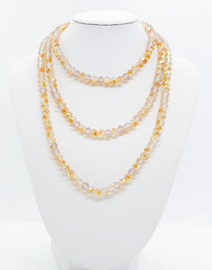 Tan Glass Bead Necklace - N152