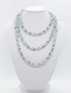 Blue Glass Bead Necklace - N198
