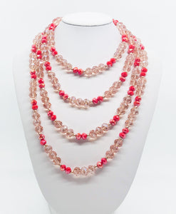 69" Glass Bead Necklace - N227