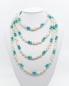 68" Glass Bead Necklace - N230