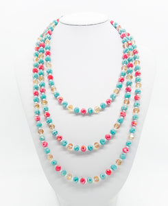 60" Glass Bead Necklace N232