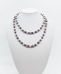30" Glass Bead and Glass Pearl Necklace - N239