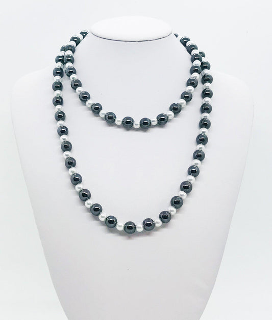 32" Glass Pearl Necklace - N243