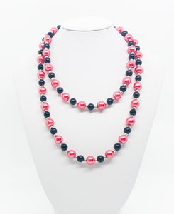 34" Glass Pearl Necklace - N245