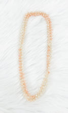Load image into Gallery viewer, Pink and Cream Ombre&#39; Knotted Glass Bead Necklace - N331