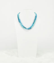 Load image into Gallery viewer, Turquoise Ombre&#39; Knotted Glass Bead Necklace - N336