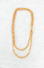 Load image into Gallery viewer, Champagne Knotted Glass Bead Necklace - N341