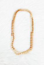 Load image into Gallery viewer, Champagne Ombre&#39; Knotted Glass Bead Necklace - N342
