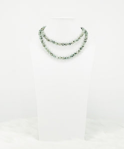 Kiwi Jade Gemstone Necklace - N358