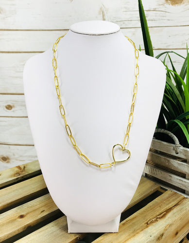 Open Heart Pendant Necklace - N622