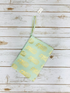 Mint Gold Foil. Pineapple Pouch - P100